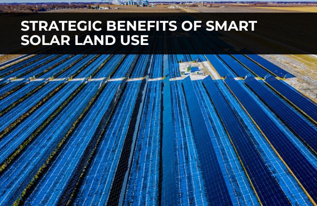 Utility-scale solar installation transforming vacant ground into energy hub