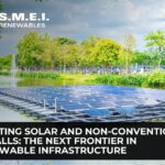 Floating solar photovoltaic (FPV) installation on an engineered water reservoir, representing floating solar South Africa and the rise of non-conventional, engineered renewable energy infrastructure for commercial and industrial applications.